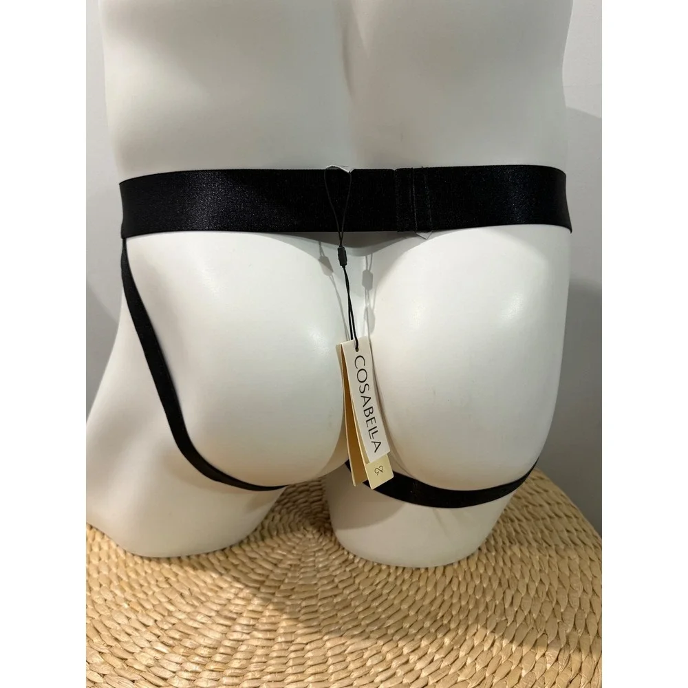 Cosabella Never Say Never Men's Lace Jock Strap Black Luxury Designer Underwear